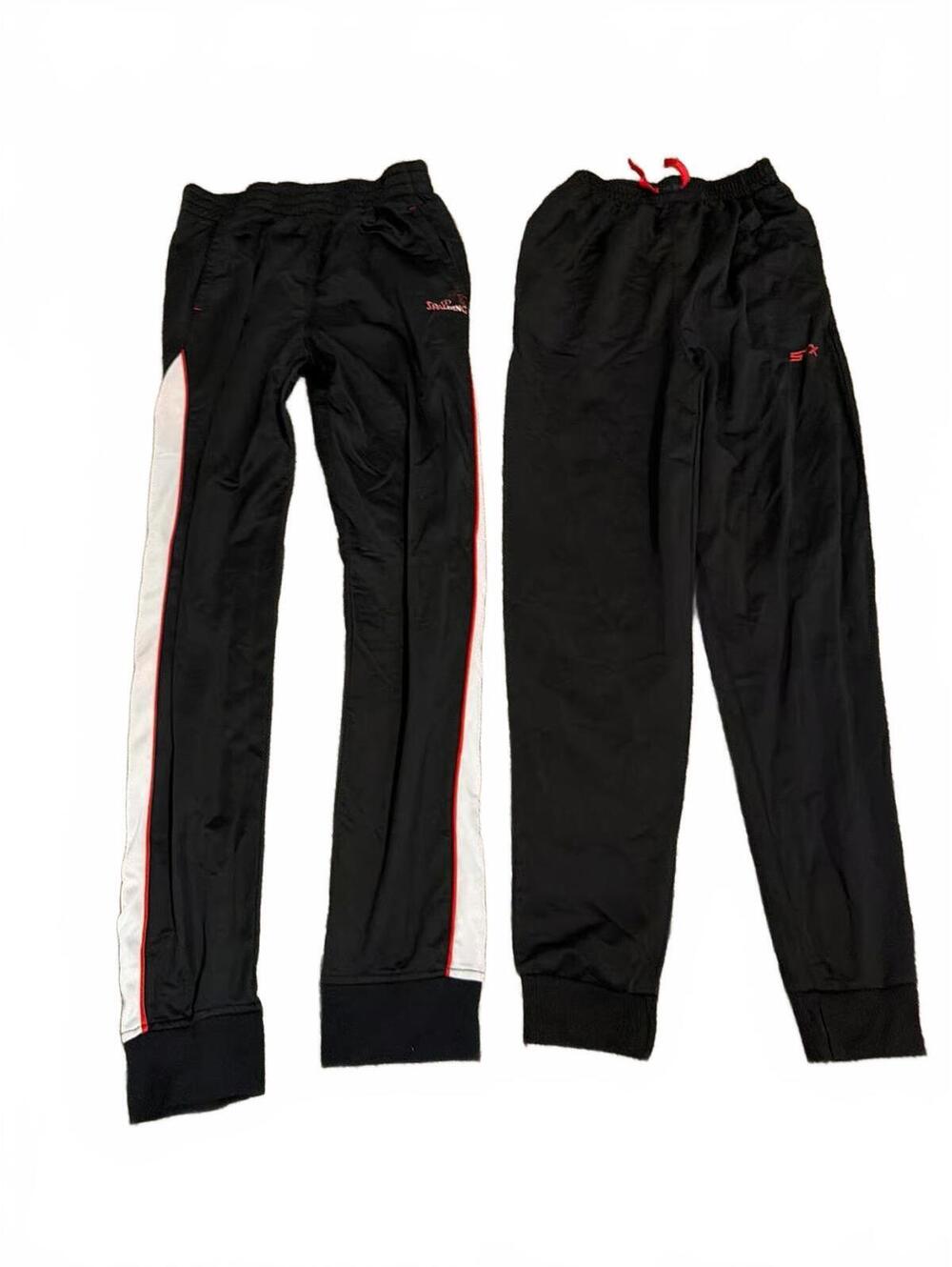 STX & Spalding Boys Black Athletic Pants Large Lot of 2
